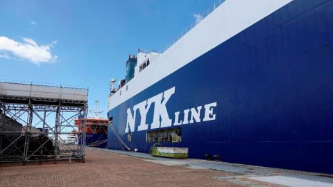 Buque de carga Prometheus Leader, que llegó a Vigo procedente de Southampton, en Reino Unido