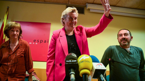 La secretària de Moviments Socials d'ERC, Marta Molina, a la roda de premsa La secretària de Moviments Socials d'ERC, Marta Molina, a la roda de premsa