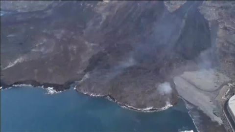 Las dos fajanas del volcán de La Palma se han unido Las dos fajanas del volcán de La Palma se han unido