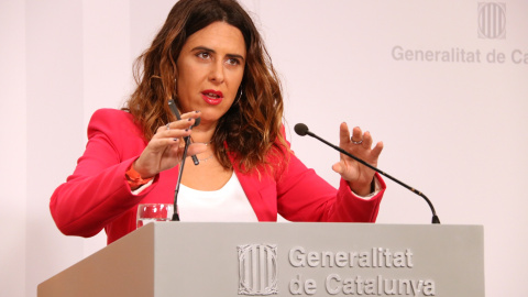 La portaveu del Govern, Patrícia Plaja, atén la premsa La portaveu del Govern, Patrícia Plaja, atén la premsa