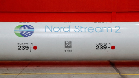 Vista de una tubería del gaseoducto Nord Stream 2 que conecta Rusia con Alemania. Vista de una tubería del gaseoducto Nord Stream 2 que conecta Rusia con Alemania.