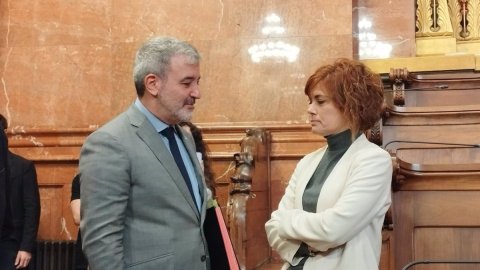 El alcalde de Barcelona, Jaume Collboni, con la líder de ERC en la corporación municipal, Elisenda Alamany, en una foto de archivo. El alcalde de Barcelona, Jaume Collboni, con la líder de ERC en la corporación municipal, Elisenda Alamany, en una foto de archivo.