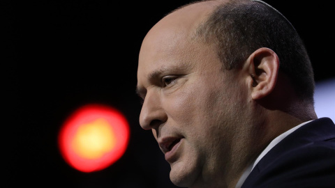 07/03/2022-El primer ministro de Israel, Naftalí Bennett, hablando durante una conferencia hoy en Jerusalén 07/03/2022-El primer ministro de Israel, Naftalí Bennett, hablando durante una conferencia hoy en Jerusalén