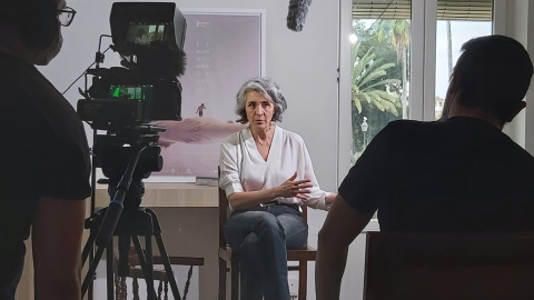 Ana Aranda, historiadora y profesora de la UPO que ha participado en el documental. Ana Aranda, historiadora y profesora de la UPO que ha participado en el documental.