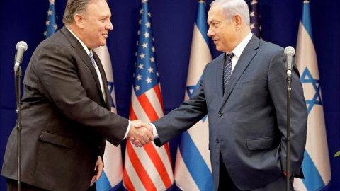Benjamin Netanyahu durante la visita del secretario de Estado de EEUU, Mike Pompeo, hace unos días. /EFE Benjamin Netanyahu durante la visita del secretario de Estado de EEUU, Mike Pompeo, hace unos días. /EFE