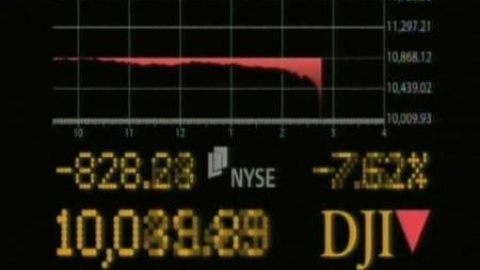 Un error desata el pánico en Wall Street que llegó a caer un 9 por ciento Un error desata el pánico en Wall Street que llegó a caer un 9 por ciento