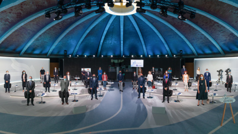 Imatge de la Junta General de Grups d'Interès d'Agbar en que han participat responsables de la companyia i representants de diversos àmbits de la societat civil. Imatge de la Junta General de Grups d'Interès d'Agbar en que han participat responsables de la companyia i representants de diversos àmbits de la societat civil.