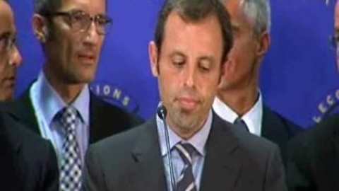 Sandro Rosell, nuevo presidente del Barça por abrumadora mayoría Sandro Rosell, nuevo presidente del Barça por abrumadora mayoría