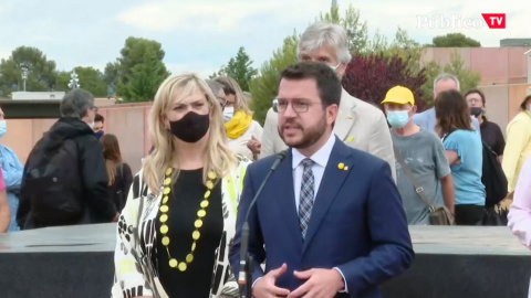 Pere AragonÃ¨s pide en Lledoners una "soluciÃ³n polÃ­tica al conflicto" que pase por un referÃ©ndum