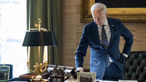 15/03/2022. El presidente de los EEUU, Joe Biden, mantiene una llamada telefónica con Volodymyr Zelenski, el presidente ucraniano. 15/03/2022. El presidente de los EEUU, Joe Biden, mantiene una llamada telefónica con Volodymyr Zelenski, el presidente ucraniano.