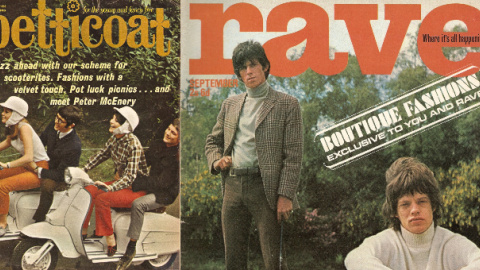 Portadas de las revistas 'Petticoat' y 'Rave', con The Rolling Stones. / ARCHIVO GRÁFICO DE LA ERA POP Portadas de las revistas 'Petticoat' y 'Rave', con The Rolling Stones. / ARCHIVO GRÁFICO DE LA ERA POP