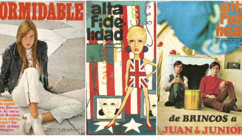 Portadas de revistas protagonizadas por Françoise Hardy, Twiggy y Juan y Junior. Portadas de revistas protagonizadas por Françoise Hardy, Twiggy y Juan y Junior.