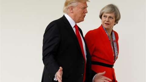 El presidente estadounidense, Donald Trump, tras su reunión con la primera ministra británica, Theresa May. / Europa Press El presidente estadounidense, Donald Trump, tras su reunión con la primera ministra británica, Theresa May. / Europa Press