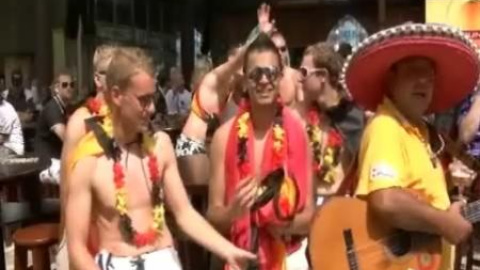 La afición alemana toma las calles de Mallorca La afición alemana toma las calles de Mallorca