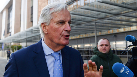 El negociador de la Unión Europea para el brexit, Michel Barnier, tras la reunión de este viernes. / Reuters El negociador de la Unión Europea para el brexit, Michel Barnier, tras la reunión de este viernes. / Reuters