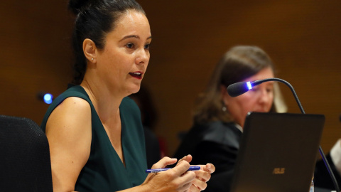 La sargento del Seprona Gloria Moreno, durante el juicio en la Audiencia de Las Palmas. EFE/Elvira Urquijo A. La sargento del Seprona Gloria Moreno, durante el juicio en la Audiencia de Las Palmas. EFE/Elvira Urquijo A.