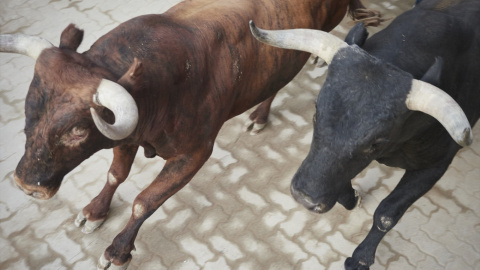 14/7/22 Toros durante el último encierro de las Fiestas de San Fermín, donde la tauromaquia también está muy presente, a 14 de julio de 2022 14/7/22 Toros durante el último encierro de las Fiestas de San Fermín, donde la tauromaquia también está muy presente, a 14 de julio de 2022