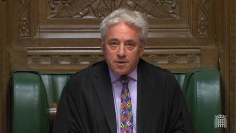 21/10/2019 - El presidente de la Cámara británica, John Bercow, en el Parlamento de Londres. / EFE 21/10/2019 - El presidente de la Cámara británica, John Bercow, en el Parlamento de Londres. / EFE