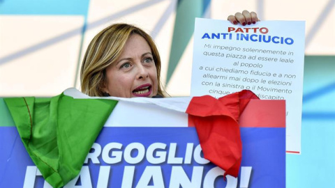 Giorgia Meloni en una imagen de archivo. EFE/EPA/ALESSANDRO DI MEO Giorgia Meloni en una imagen de archivo. EFE/EPA/ALESSANDRO DI MEO