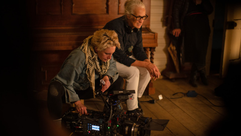 Ari Wegner con Jane Campion, en el rodaje de 'El poder del perro'. Ari Wegner con Jane Campion, en el rodaje de 'El poder del perro'.