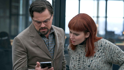 Fotograma de 'No mires arriba' la nueva película de Netflix. Fotograma de 'No mires arriba' la nueva película de Netflix.