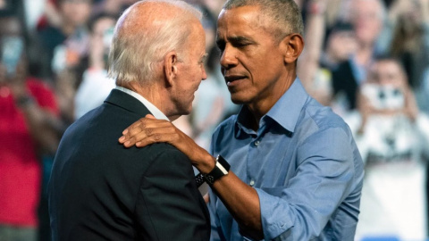 Imagen de archivo de Barack Obama junto al actual presidente de EEUU, Joe Biden. Imagen de archivo de Barack Obama junto al actual presidente de EEUU, Joe Biden.