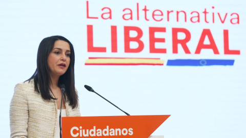 La presidenta de Ciudadanos, Inés Arrimadas en rueda de prensa posterior a la reunión del Comité Ejecutivo del partido. La presidenta de Ciudadanos, Inés Arrimadas en rueda de prensa posterior a la reunión del Comité Ejecutivo del partido.