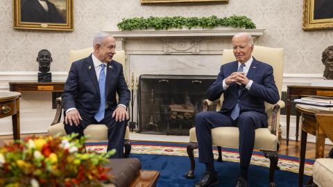 El primer ministro de Israel, Benjamín Netanyahu, junto al presidente de EEUU, Joe Biden. El primer ministro de Israel, Benjamín Netanyahu, junto al presidente de EEUU, Joe Biden.
