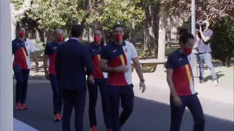 SÃ¡nchez recibe al equipo olÃ­mpico espaÃ±ol que participarÃ¡ en los JJOO de Tokio