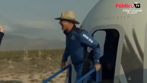 Los 15 minutos de gloria de Jeff Bezos para promocionar el turismo espacial para millonarios Los 15 minutos de gloria de Jeff Bezos para promocionar el turismo espacial para millonarios