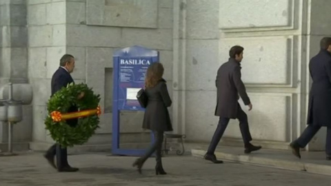 La familia de Franco entra en la Basílica
