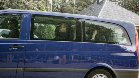 24/10/2019 - Llegada al Valle de los Caídos de Jaime Felipe Martínez Bordiu, nieto de Franco, y otros familiares. / EUROPA PRESS - RICARDO RUBIO