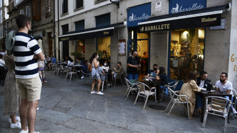 Bares y restaurantes en el casco histórico de Orense el 24 de julio de 2021.