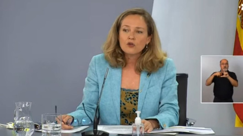 La vicepresidenta Calviño apunta a la subida del SMI en septiembre si el mercado laboral continúa creciendo La vicepresidenta Calviño apunta a la subida del SMI en septiembre si el mercado laboral continúa creciendo