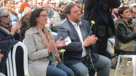 Fotografía de archivo de los dirigentes de ERC Oriol Junqueras y Marta Rovira. Fotografía de archivo de los dirigentes de ERC Oriol Junqueras y Marta Rovira.