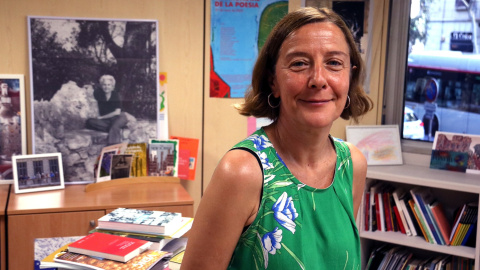 La directora de la Institució de les Lletres Catalanes, Izaskun Arretxe, després de l'entrevista amb l'ACN La directora de la Institució de les Lletres Catalanes, Izaskun Arretxe, després de l'entrevista amb l'ACN