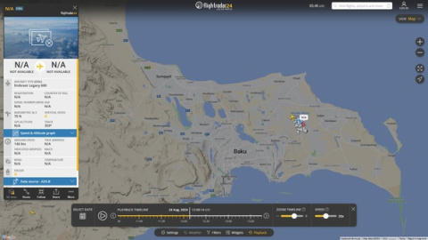 Captura del vuelo de Pavel Durov en FlightRadar. Captura del vuelo de Pavel Durov en FlightRadar.