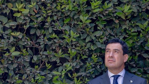 El presidente de la Junta de Andalucía, Juanma Moreno, en la rueda de prensa posterior al Consejo de Gobierno en el Museo Picasso de Málaga a 19 de abril del 2022 en Málaga. El presidente de la Junta de Andalucía, Juanma Moreno, en la rueda de prensa posterior al Consejo de Gobierno en el Museo Picasso de Málaga a 19 de abril del 2022 en Málaga.