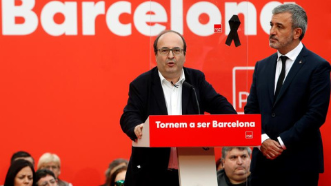 El primer secretario del PSC, Miquel Iceta, junto al alcaldable socialista por Barcelona, Jaume Collboni.EFE El primer secretario del PSC, Miquel Iceta, junto al alcaldable socialista por Barcelona, Jaume Collboni.EFE
