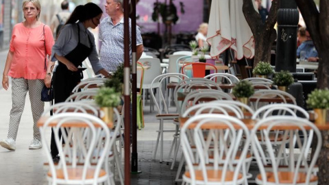 Vista de la terraza de una bar. EFE/Kai Försterling Vista de la terraza de una bar. EFE/Kai Försterling
