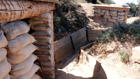 09/04/2023 - Accés al refugi antiaeri que s'ha recuperat a les trinxeres dels Tossals de Montgai, a la Noguera. 09/04/2023 - Accés al refugi antiaeri que s'ha recuperat a les trinxeres dels Tossals de Montgai, a la Noguera.