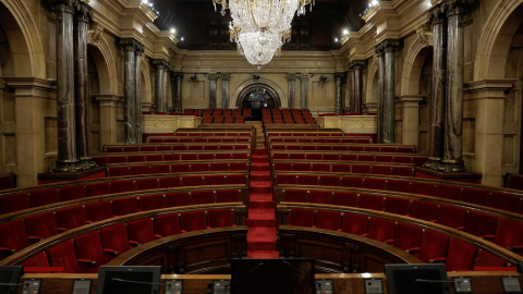 Vista del hemiciclo del Parlament catalán. REUTERS/Jon Nazca