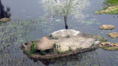 Imagen de una isla en una crecida del Nilo en Sudán. EFE/Archivo Imagen de una isla en una crecida del Nilo en Sudán. EFE/Archivo