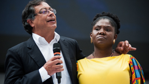 18/04/2022-El candidato presidencial colombiano de izquierda Gustavo Petro y la candidata a la vicepresidencia, Francia Márquez, el 18 de abril en Bogotá 18/04/2022-El candidato presidencial colombiano de izquierda Gustavo Petro y la candidata a la vicepresidencia, Francia Márquez, el 18 de abril en Bogotá