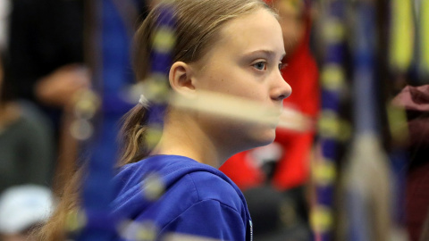 08/10/2019 - La joven activista sueca Greta Thunberg durante un acto en la reserva india de Standing Rock, Dakota del Norte. / REUTERS - JIM URQUHART 08/10/2019 - La joven activista sueca Greta Thunberg durante un acto en la reserva india de Standing Rock, Dakota del Norte. / REUTERS - JIM URQUHART