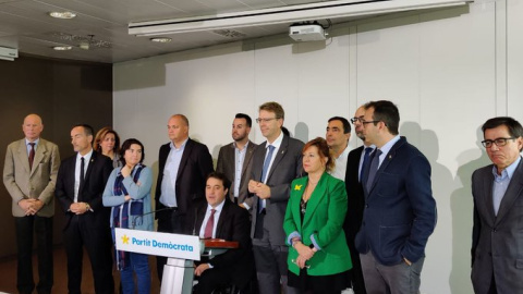 La roda de premsa de la direcció del PDeCAT. PDECAT. La roda de premsa de la direcció del PDeCAT. PDECAT.