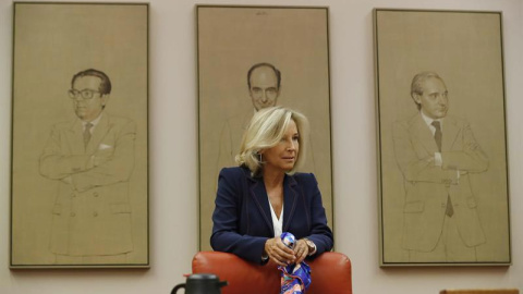 María Dolores Dancausa durante su comparecencia en el Congreso. (JUAN CARLOS HIDALGO | EFE) María Dolores Dancausa durante su comparecencia en el Congreso. (JUAN CARLOS HIDALGO | EFE)