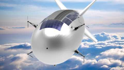 Ilustración del dirigible autónomo Stratobus. /THALES ALENIA SPACE Ilustración del dirigible autónomo Stratobus. /THALES ALENIA SPACE