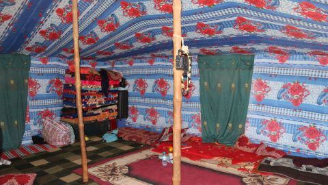 El interior de una haima saharaui. JOSE CARMONA El interior de una haima saharaui. JOSE CARMONA