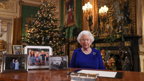La reina Isabel II durante su discurso navideño anual. EUROPA PRESS